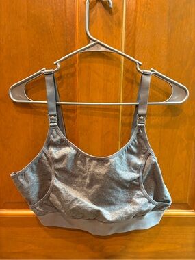 Momcozy Original Hands Free Pumping Bra Size XL Heather Gray